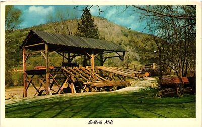 Vintage Postcard- Sutter's Mill, Marshall Gold Discovery State Historical Park,