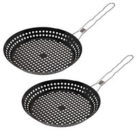 2X Bbq Grillschale Edelstahl | Fleisch GemüSe Grillpfanne | Grillkorb GemüSekorb