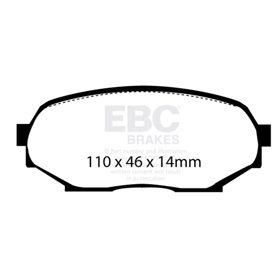 EBC Greenstuff Organic Medium Dust Front Brake Pad Set For 90-93 Geo Storm 1.6L - Image 2 of 4
