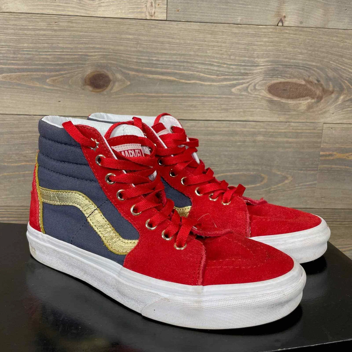 Vans Captain Marvel Sk8-Hi Sneakers Lace-Up Suede Women&#039;s Men&#039;s 6.5 | eBay