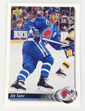 1992-93 Upper Deck Hockey Joe Sakic #255 Quebec Nordiques NHL HOF Avalanche
