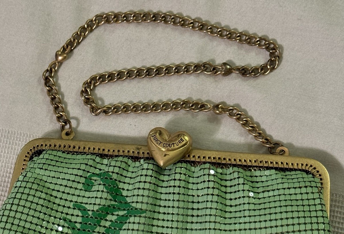 Juicy Couture Mini Chain Bag バッグ y2k 平成 Juicy Couture Green Leather Mini Bag Purse Authentic Vintage