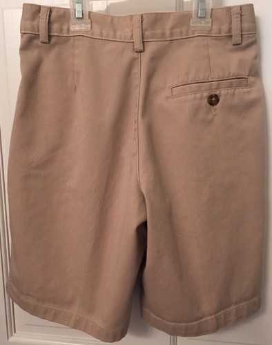 IZOD SIZE 12 REG KHAKI/TAN PLEATED FRONT UNIFORM SHORTS EUC! - Picture 7 of 8