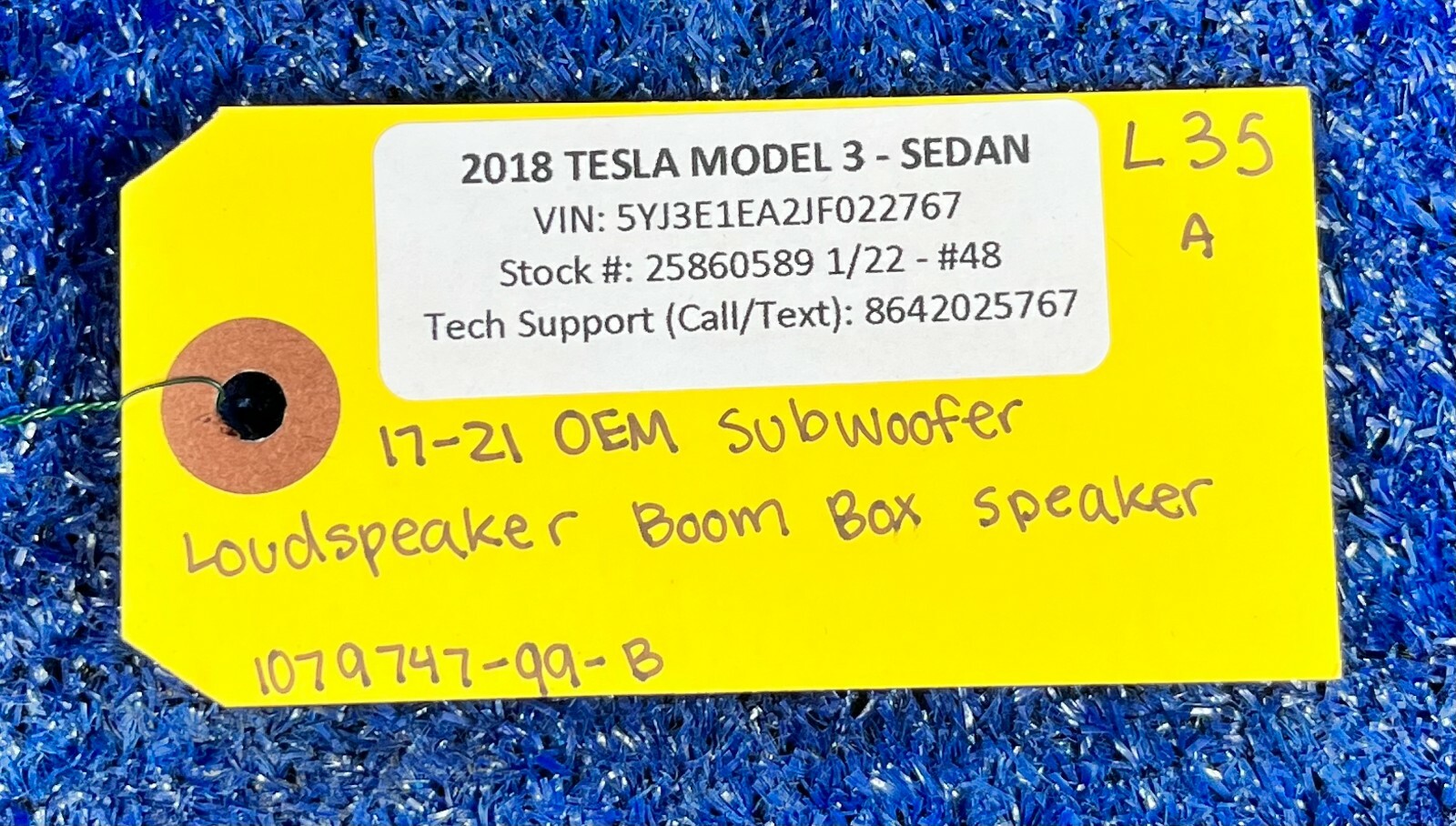 🔴 2017 - 2021 TESLA MODEL 3 OEM SUBWOOFER LOUDSPEAKER BOOMBOX SPEAKER