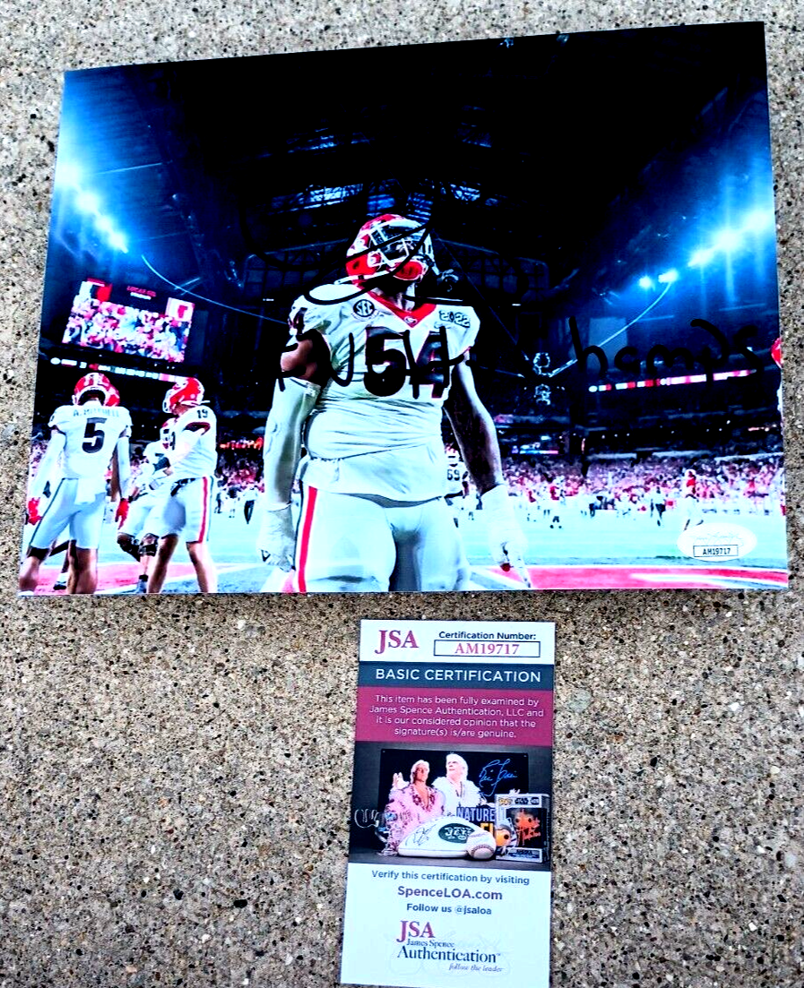 JUSTIN SHAFFER Georgia Bulldogs SIGNED 8x10 Photo JSA COA 