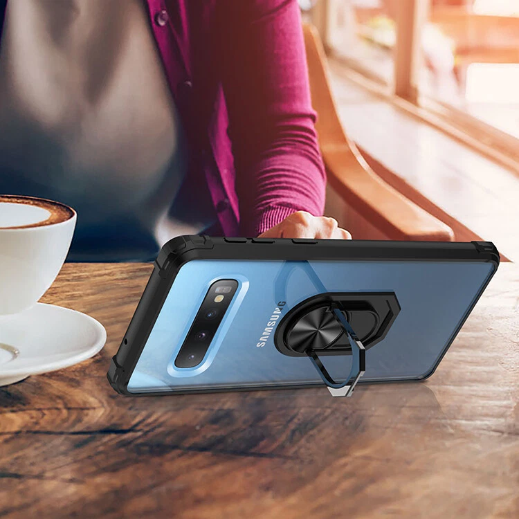 For Samsung Galaxy Note 8 Kickstand Clear Back Case + Tempered Glass - Image 3 of 4