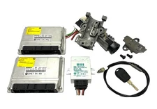 94-01 BMW E38 750iL V12 DME Engine Computer Pair EWS Ignition Switch Key