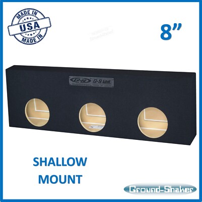 8'' Triple Sealed Shallow Mount Sub Box Slim Speaker Box Subwoofer Enclosure