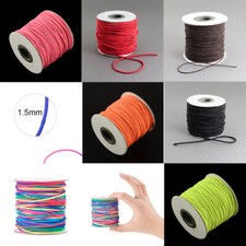 1 Roll 1.5mm Nylon Outside and Rubber Inside Round Elastic Cord 45m/roll Crafts