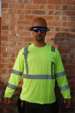 Hi Vis Class 3 Reflective Safety Green/Orange Short/Long Sleeve Shirt