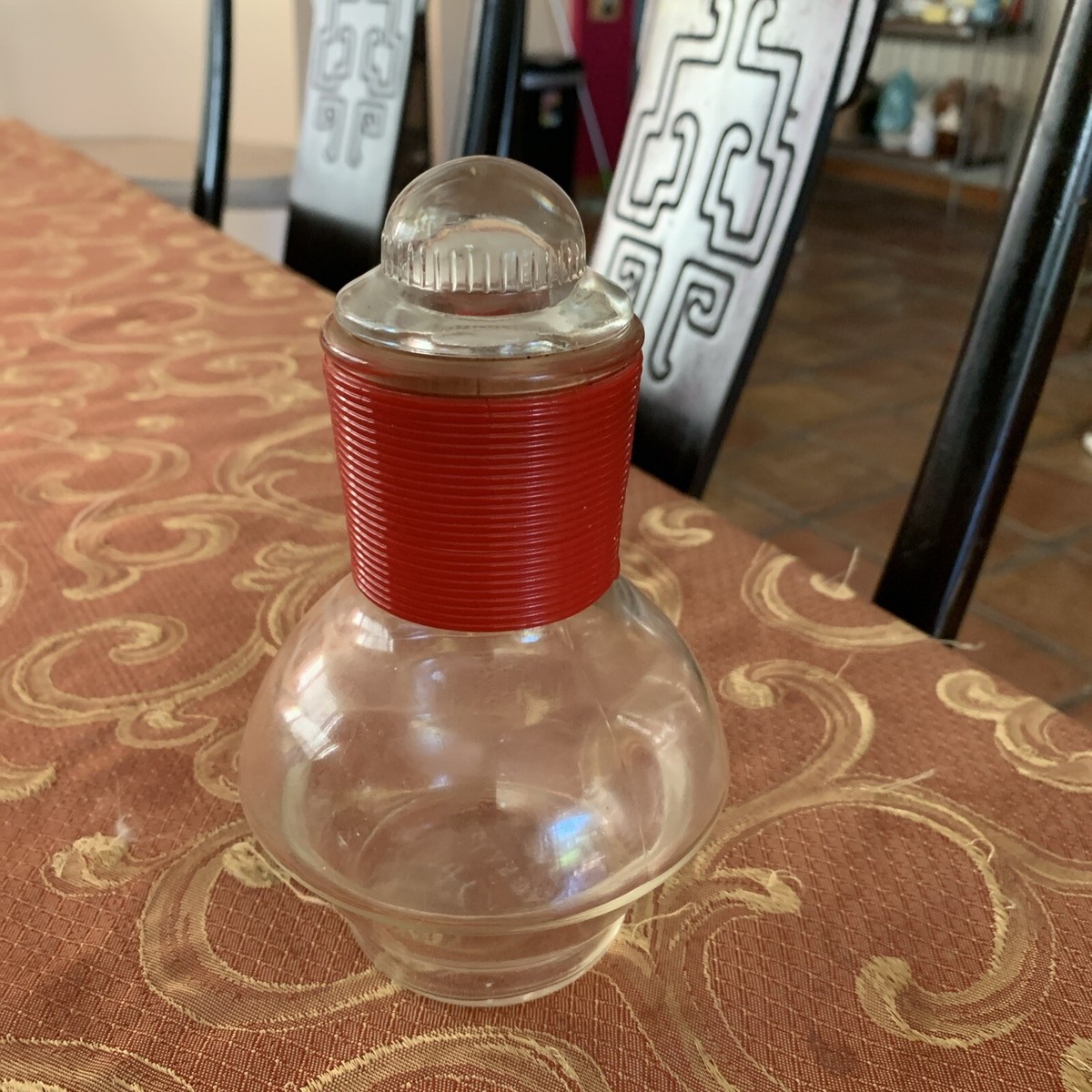 Vintage McKee Red Glasbake Hottle With Lid Carafe 1950's1960's | eBay
