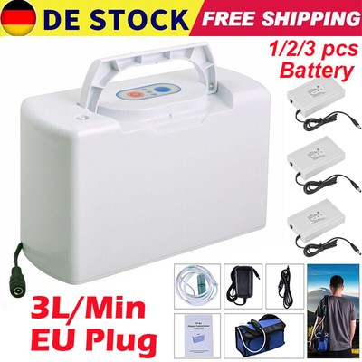 3L EU 220V Tragbare Oxygen Konzentrator Sauerstoffkonzentrator Sauerstoffgerät