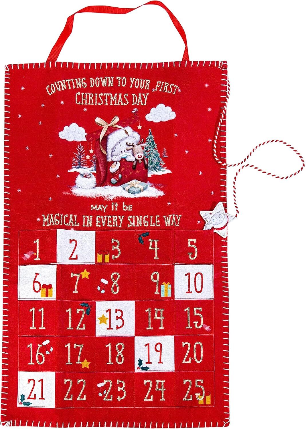 Me to You Tiny Tatty Teddy Hanging Advent Calendar - Baby's First Christmas - Image 3