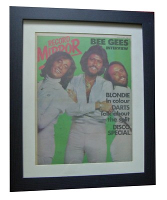 BEE GEES+RARE ORIGINAL 1978 VINTAGE RECORD MIRROR+QUALITY FRAMED+FAST WORLD SHIP