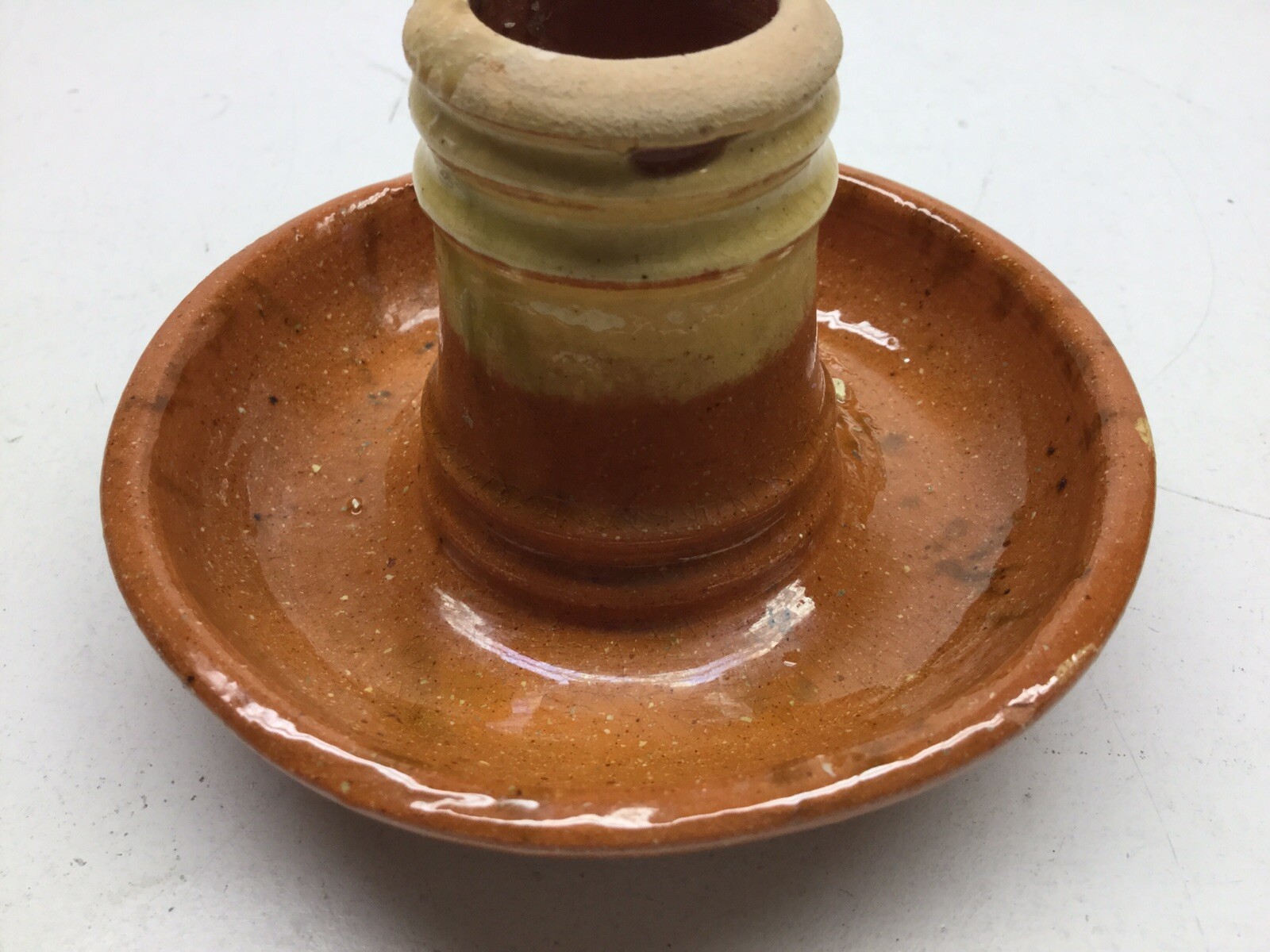 Greenfield Village Pottery Redware Glazed Candle Holder eBay