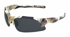 Global Vision Metro Wrap Around White Camo Sport Hunting Sunglasses Smoke Lens