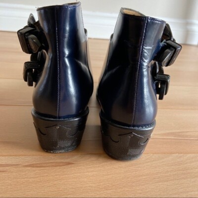 Toga Pulla Blue Two-Buckle Western Boots | eBay