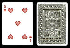 1 x playing card Theory11 High Victorian - 5 of Hearts ZT 39