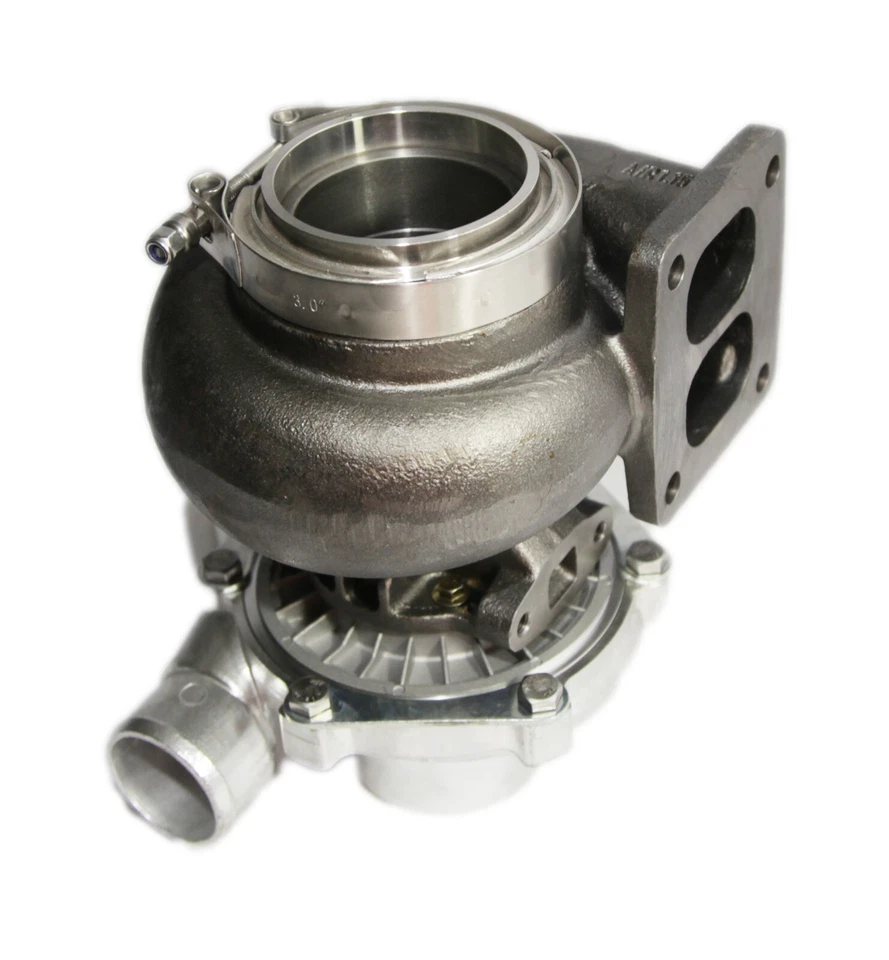 T04B Turbocharger NEW DESIGN 3"VBAND FLANGE w/Oil Feed Line& Oil Return Line - Изображение 2 из 4