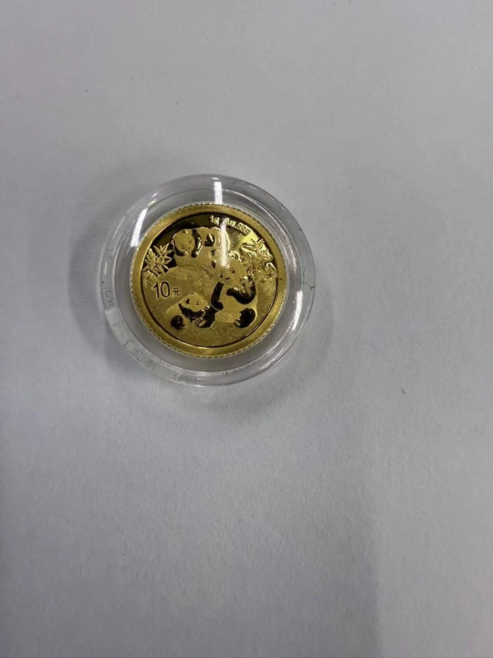 Moneda de oro panda de China 2025 10 yuanes, moneda conmemorativa panda de oro de China, ¡caja! Foto 4 de 4
