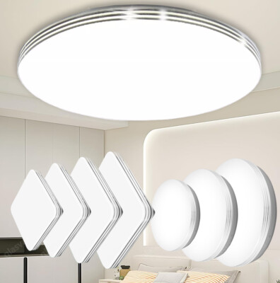 LED Deckenlampe Panel Deckenleuchte Schlafzimmer Bad Wohnzimmer Flurlampe IP44