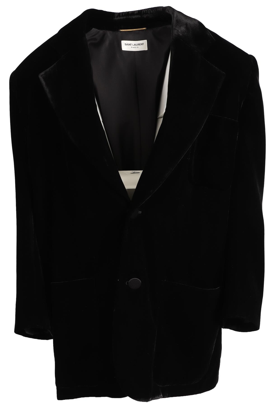 SAINT LAURENT BLAZER IN VELLUTO NERO TAGLIA UNICA