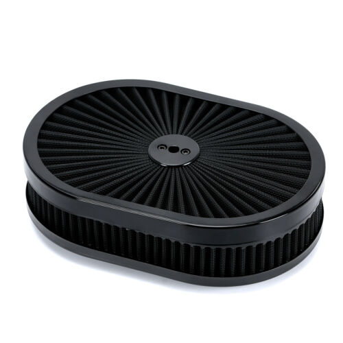 12''x2'' Washable Oval Filter Flow Air Cleaner Fit 5-1/8" Opening Carbs Inlet - Picture 12 of 12