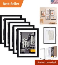 Lightweight 12x16 Picture Frame Set of 5 with Dual Size and Easy Mounting