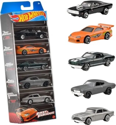 Hot Wheels 2023 Fast and Furious 5er Pack TOYOYA SUPRA, CHARGER, MUSTANG, CHEVELLE