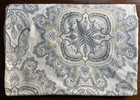 Pottery Barn 100%Cotton Medalian Print Ivory Queen Duvet Cover.