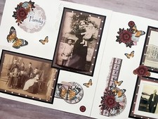 Family Scrapbook pages, Premade Family Pages, Family Heritage Scrapbook Layouts