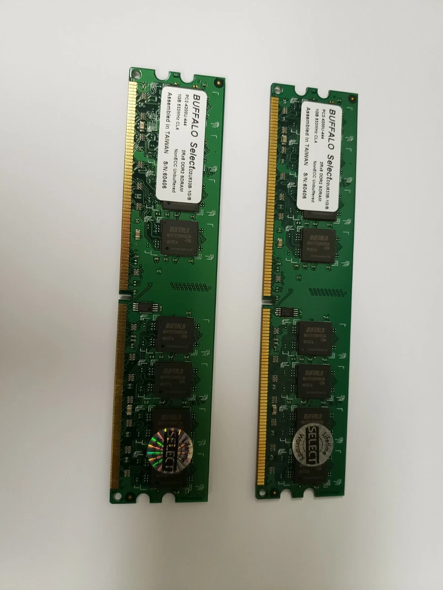 Buffalo DDR2 SDRAM Computer 1 GB Capacity per Module Memory (RAM