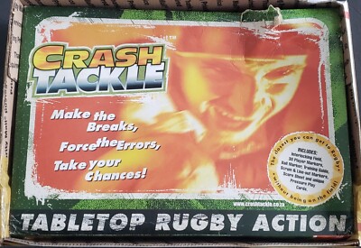 2001 CRASH TACKLE 15 MAN RUGBY TABLETOP ACTION BOARD GAME NO BOX BOTTOM ...