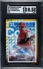 CADE CAVALLI 2021 Bowman Platinum GOLD Precious Elements AUTO /50 SP 💥 SGC 10