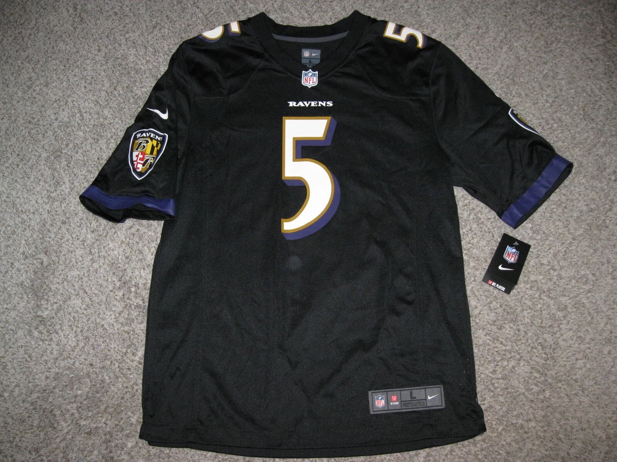 Joe Flacco Baltimore Ravens Mens Black Nike Game Jersey