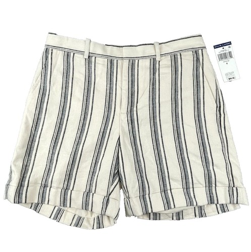 WeWoreWhat New Pinstripe Overall Shorts Brown White Size Small | eBay display picture 1