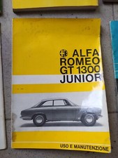 manuale uso e manutenzione Alfa Romeo GT 1300 junior ORIGINALE ***INCOMPLETO***
