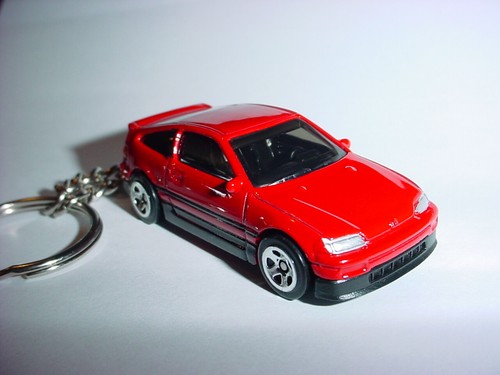HOT 3D RED HONDA CIVIC CRX Si CUSTOM KEYCHAIN keyring key DOHC 16v hot wheels - Picture 4 of 4