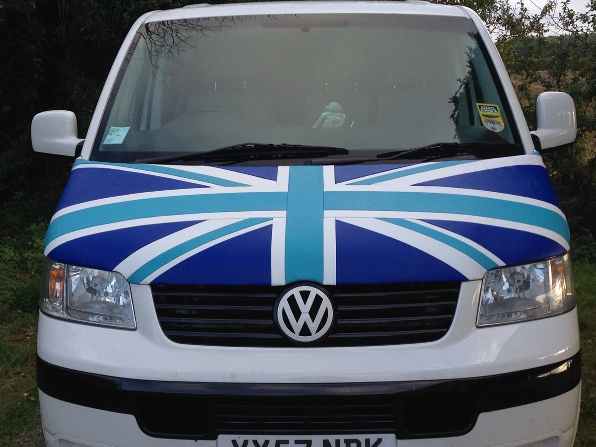 VW T5 Bonnet Bra Union Jack, Custom Made To Order. Choice Of Colours.  Volkswagen