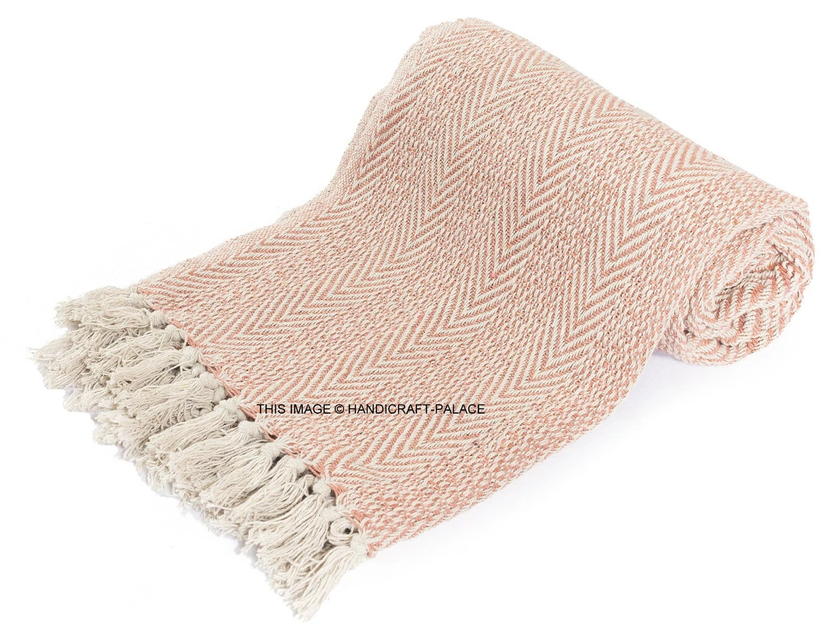 Pink tassel throw hot sale