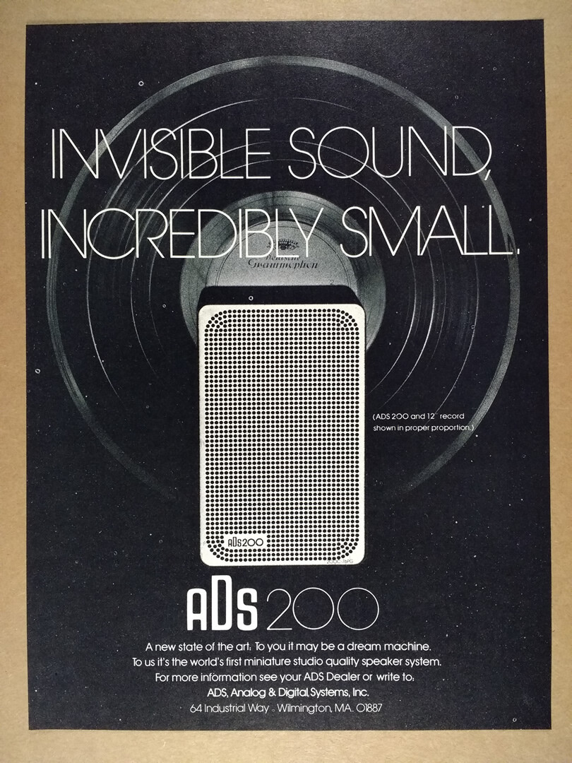 1976 ADS 200 Speakers vintage print Ad | eBay