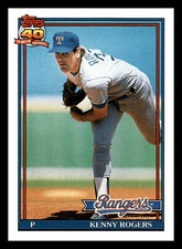 1991 Topps Kenny Rogers #332 Texas Rangers Centered Mint