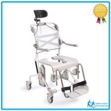 SEDIA DOCCIA BASCULANTE ANZIANI E DISABILI CARROZZINA DOCCIA CON RUOTE E FRENI