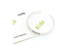 Silvertone Kids Religious Cuff Bracelet Gift Idea