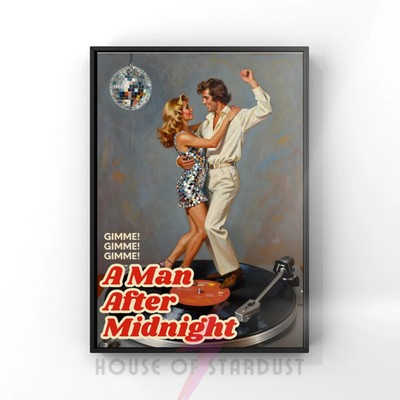a man after midnight | Retro Vinyl Schallplatte Hausfrau Musik Print