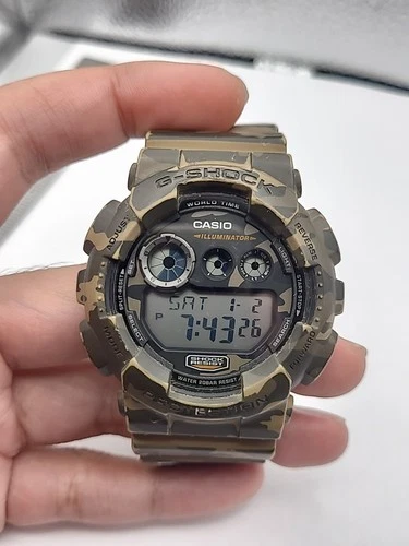 Vintage Casio G Shock 3427 GD-120CM ILLUMINATOR CAMO WATCH New Battery Working