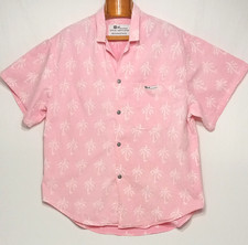 80's ID# Official Identification Men's Shirt pink palm trees  Miami Vice era O/S