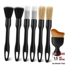 7PCS Car Detailing Brush Kit - Ultra Soft Boars Hair Car Interior 7PCS-A
