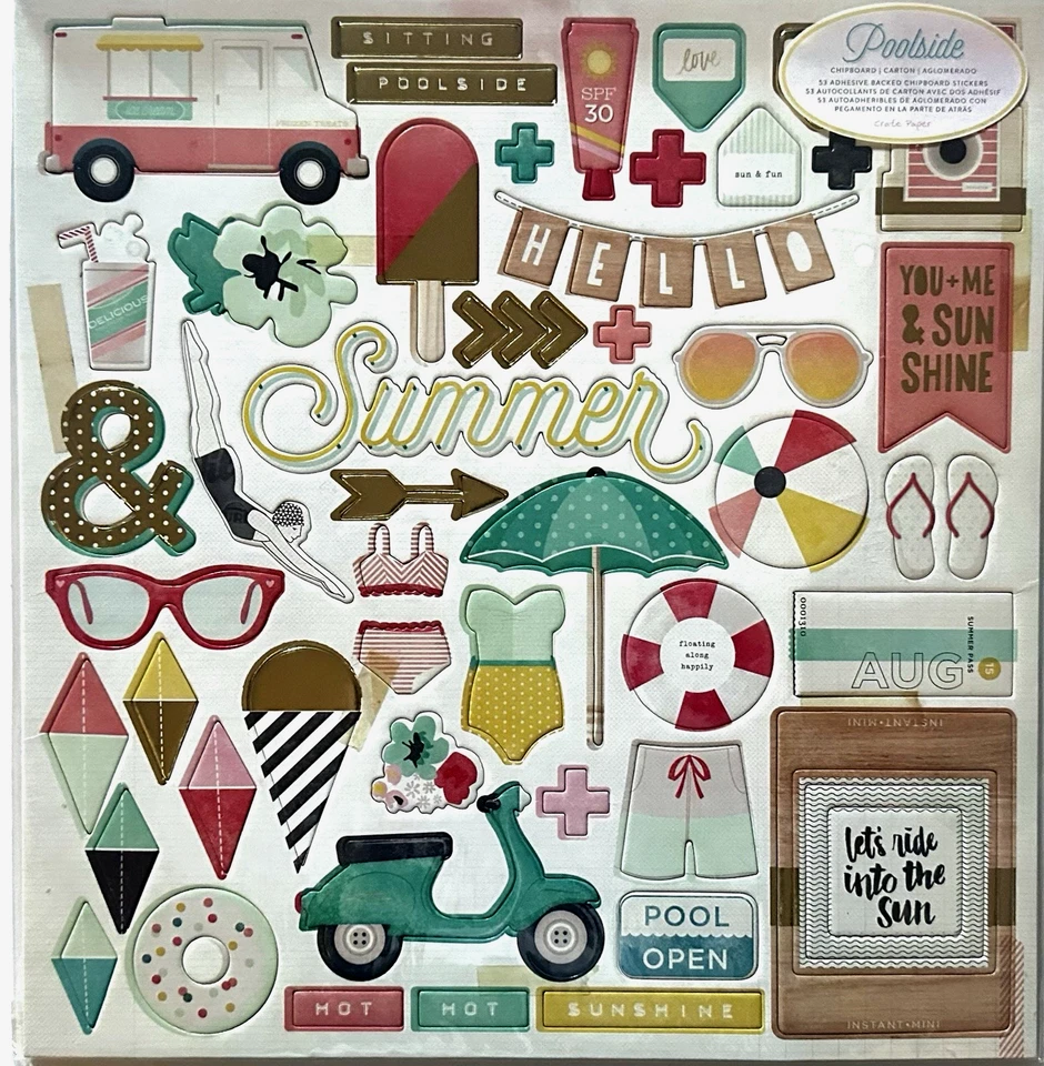 Crate Paper (Poolside) 12 x 12 Chipboard - Save 50%