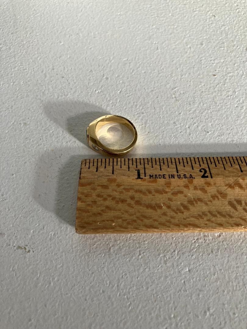 Solid 18k Emerald Diamond Ring Mens Womens Superb… - image 6